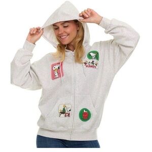 Peanuts Snoopy & Friends Holiday Full Zip Hoodie